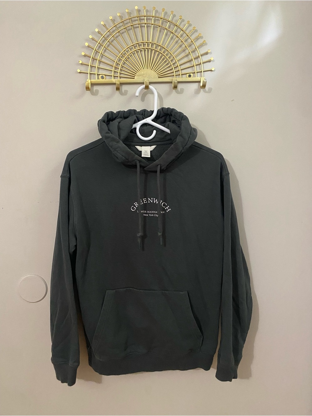 H&M Charcoal Greenwich Pullover Hoodie